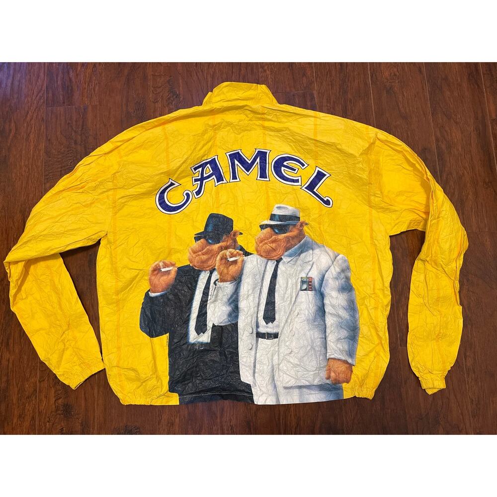 Vintage 1992 Camel Joe Full-Zip Lightweight Windbreaker Jacket XL Yellow